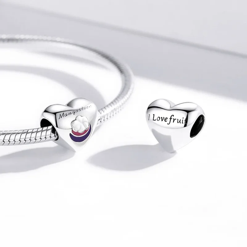 (bilde for) Pandora Style Love Mangosteen Charm - SCC1954 - Vis 3