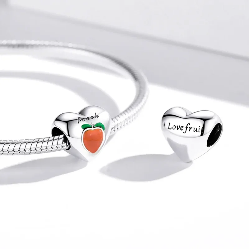 (bilde for) Pandora Style Love Peach Charm - SCC1951 - Vis 3