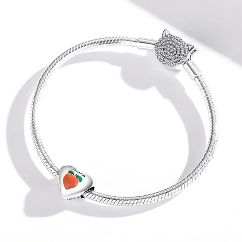 (bilde for) Pandora Style Love Peach Charm - SCC1951 - Vis 4