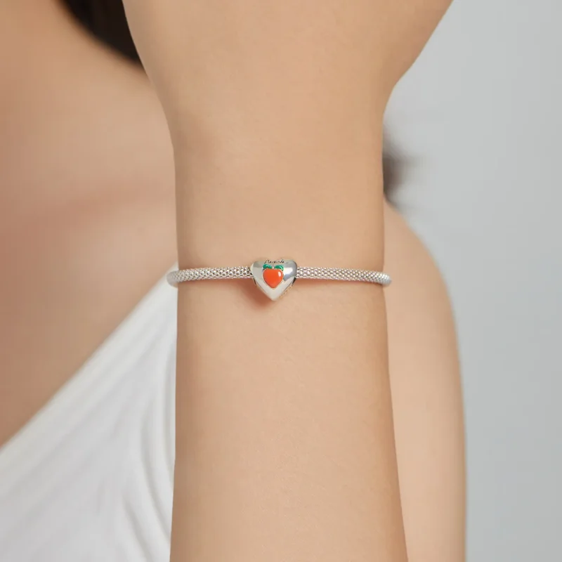 (bilde for) Pandora Style Love Peach Charm - SCC1951 - Vis 5