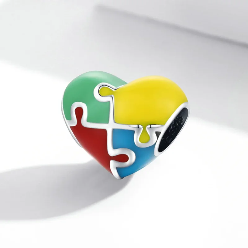 (bilde for) Pandora Style Love Puzzle Charm - BSC547 - Vis 2