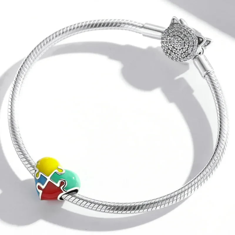 (bilde for) Pandora Style Love Puzzle Charm - BSC547 - Vis 3