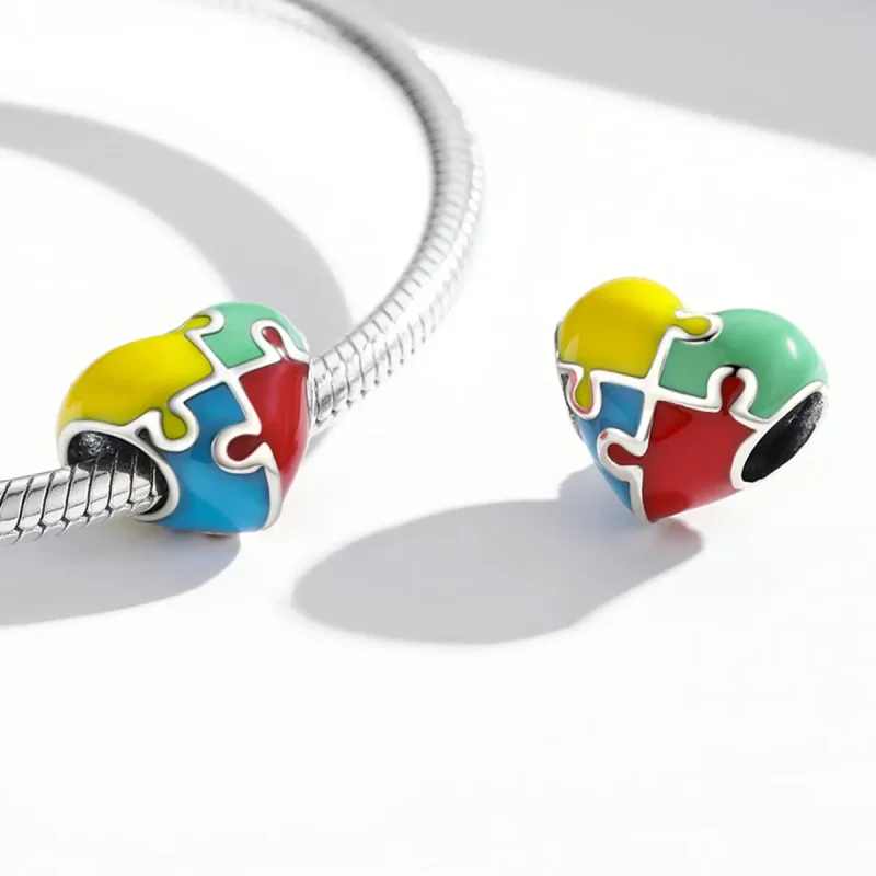 (bilde for) Pandora Style Love Puzzle Charm - BSC547 - Vis 4