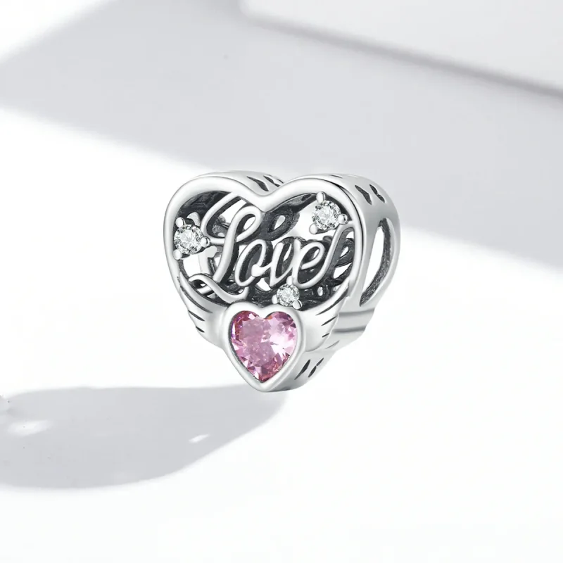 (bilde for) Pandora Style Love Wings Charm - BSC528 - Vis 2