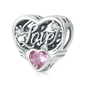 (bilde for) Pandora Style Love Wings Charm - BSC528