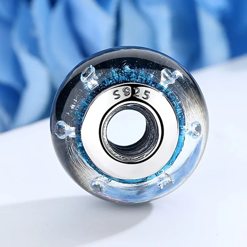 (bilde for) Pandora Style Midnight Bubbling med gjenget Murano Glass Charm - SCZ028 - Vis 3