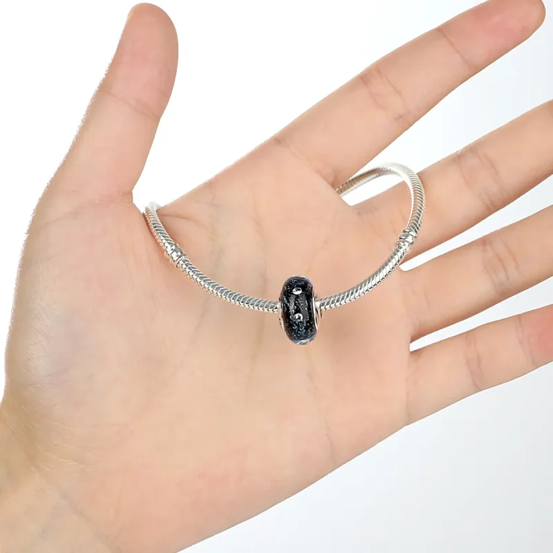 (bilde for) Pandora Style Midnight Bubbling med gjenget Murano Glass Charm - SCZ028 - Vis 5