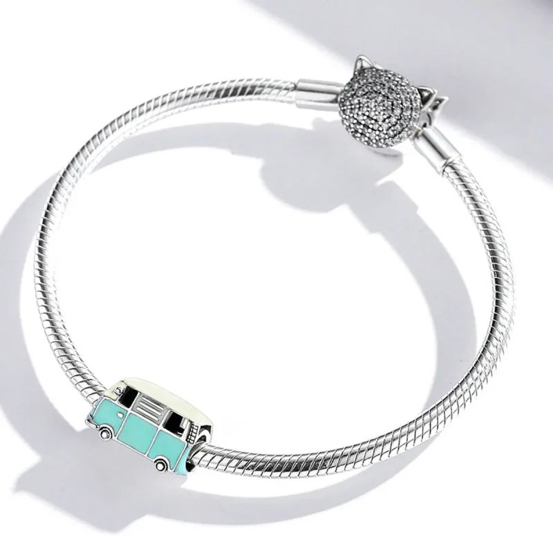 (bilde for) Pandora Style Mini Bus Charm - SCC1972 - Vis 3