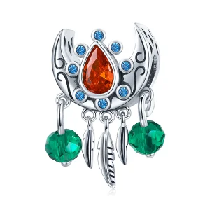 (bilde for) Pandora Style Moon Dream Catcher Charm - BSC452