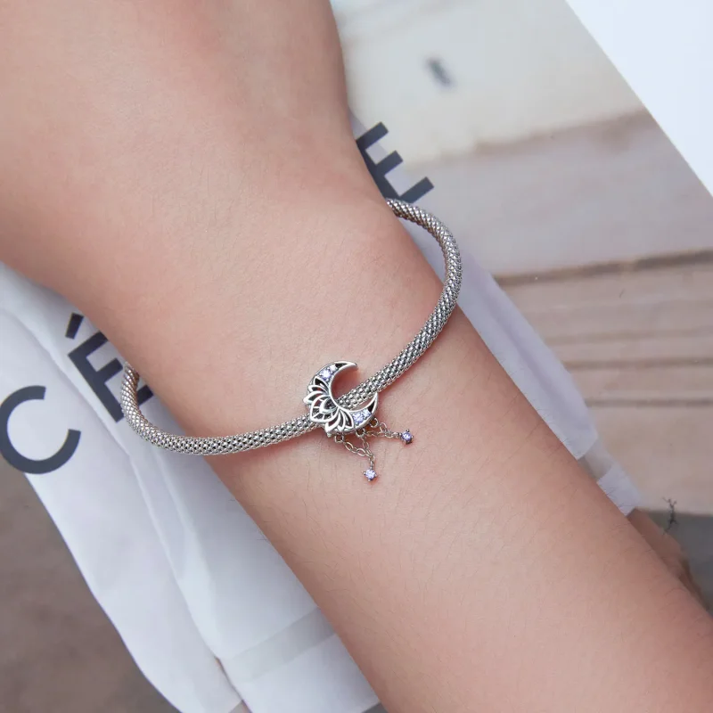 (bilde for) Pandora Style Moon Tassel Charm - BSC636 - Vis 5