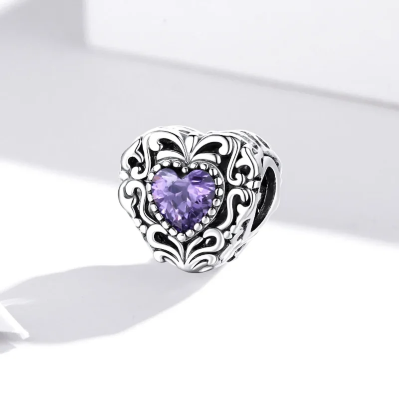 (bilde for) Pandora Style Mysterious Heart Charm - SCC1929 - Vis 2