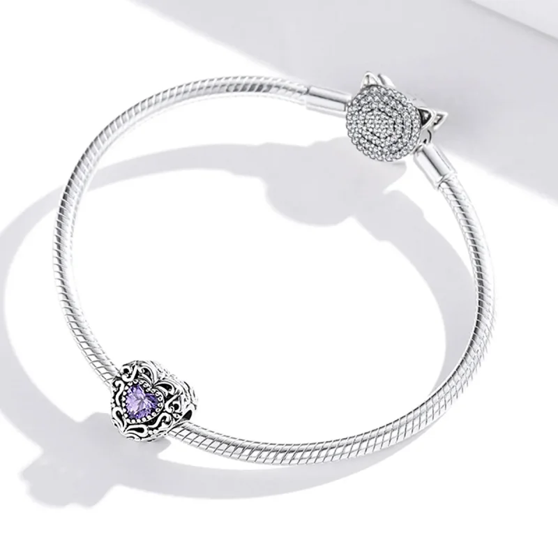 (bilde for) Pandora Style Mysterious Heart Charm - SCC1929 - Vis 3