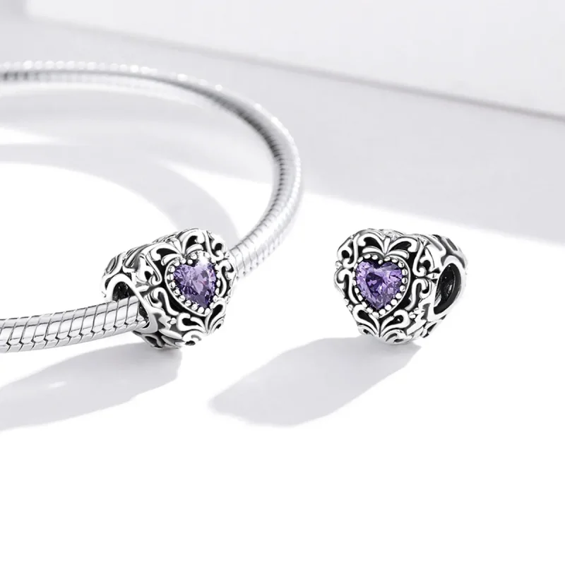 (bilde for) Pandora Style Mysterious Heart Charm - SCC1929 - Vis 4