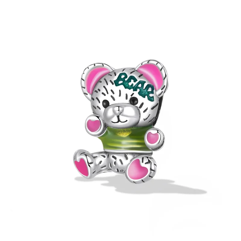 (bilde for) Pandora Style Neon Bear Doll Charm - SCC2231 - Vis 2