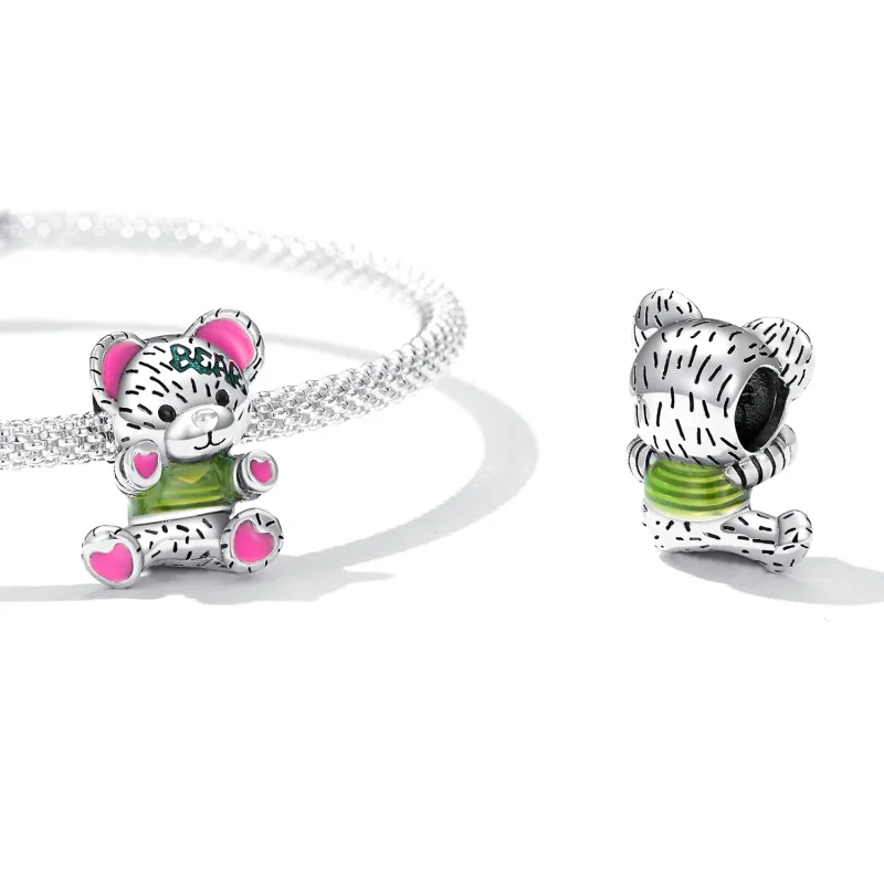 (bilde for) Pandora Style Neon Bear Doll Charm - SCC2231 - Vis 4