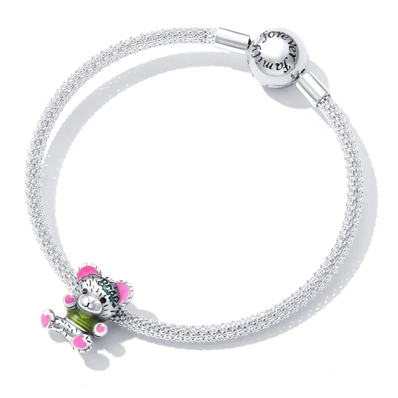(bilde for) Pandora Style Neon Bear Doll Charm - SCC2231 - Vis 5