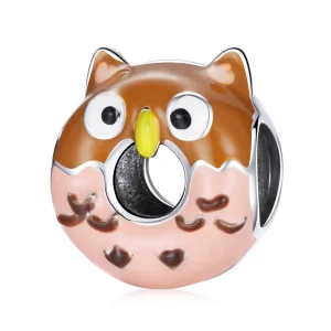 (bilde for) Pandora Style Owl Donuts Charm - SCC1882