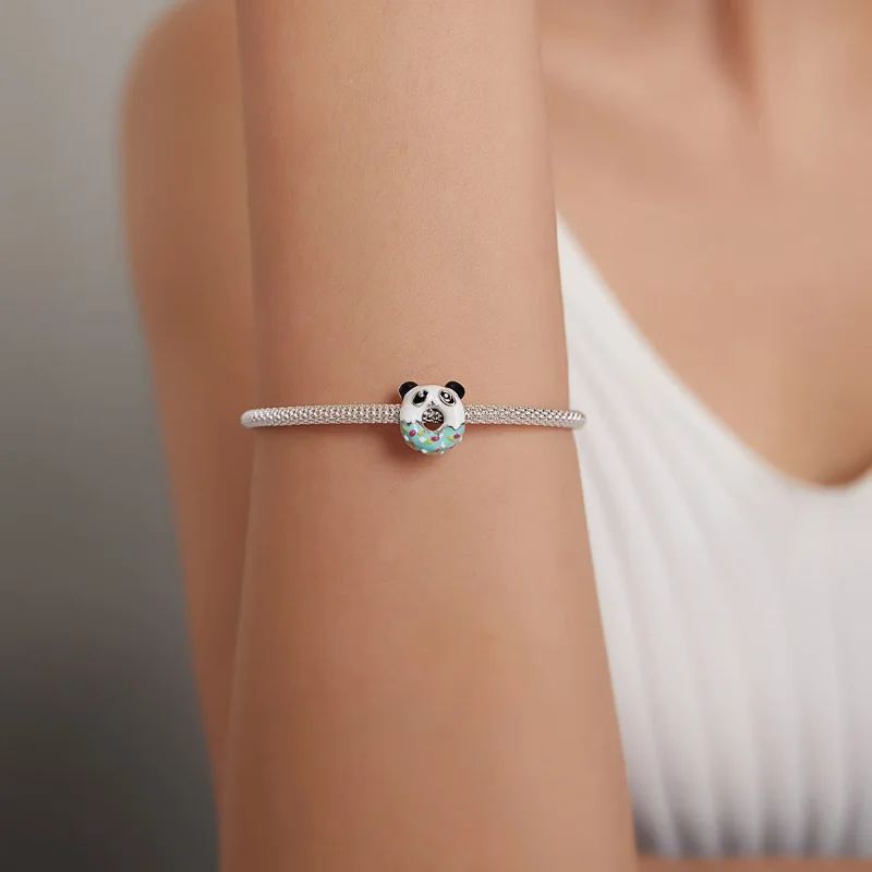(bilde for) Pandora Style Panda Donuts Charm - SCC1875 - Vis 5