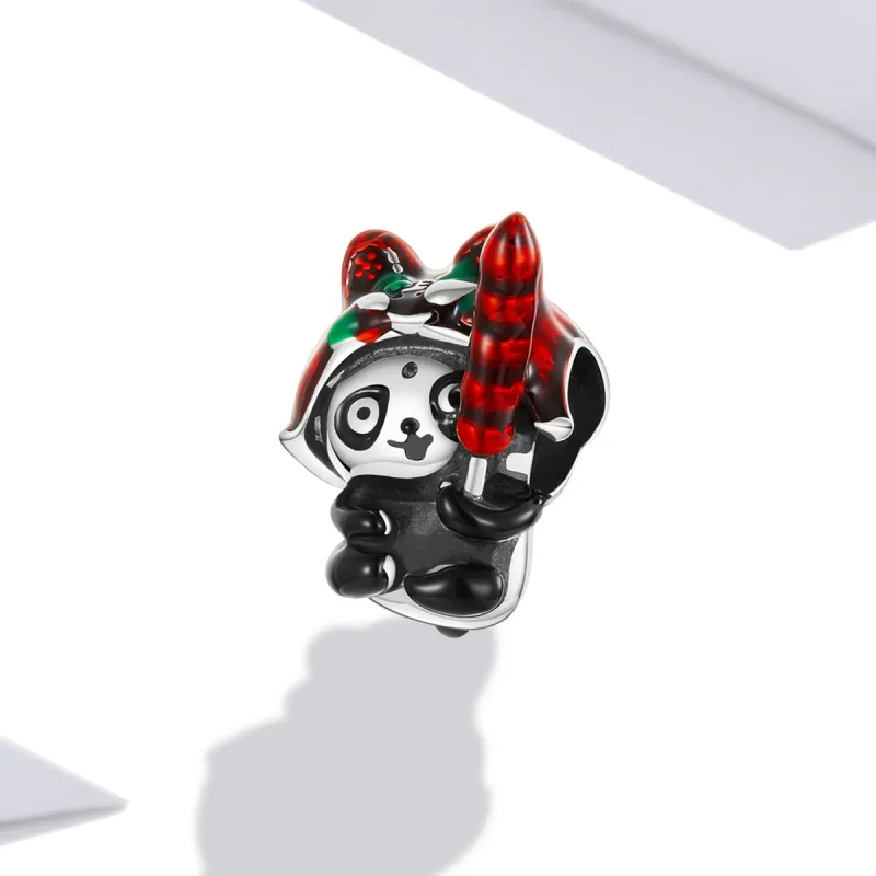 (bilde for) Pandora Style Panda med Tiger Hat Charm - SCC2105 - Vis 2