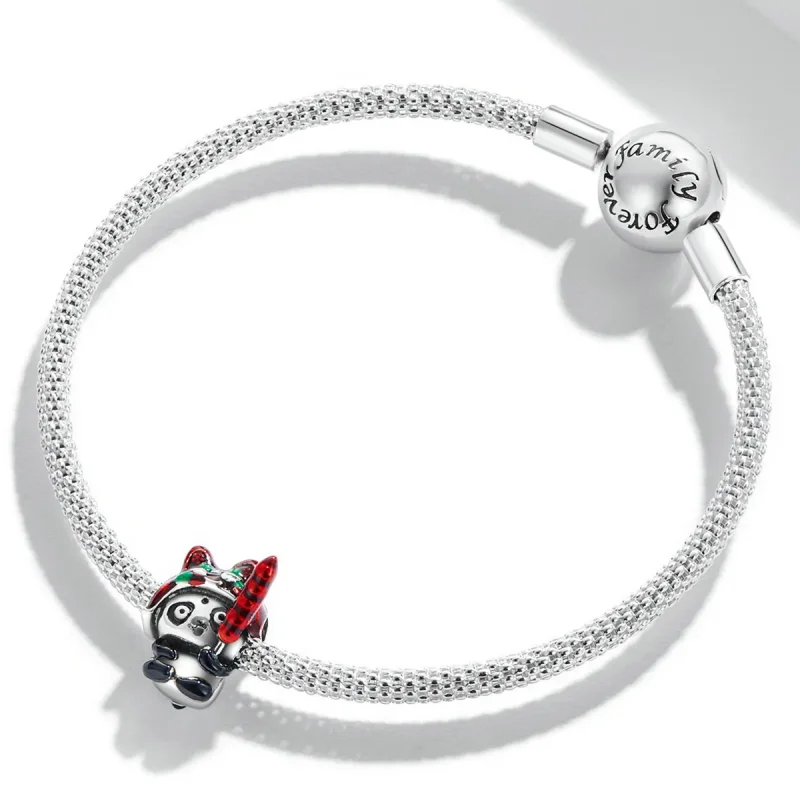 (bilde for) Pandora Style Panda med Tiger Hat Charm - SCC2105 - Vis 3