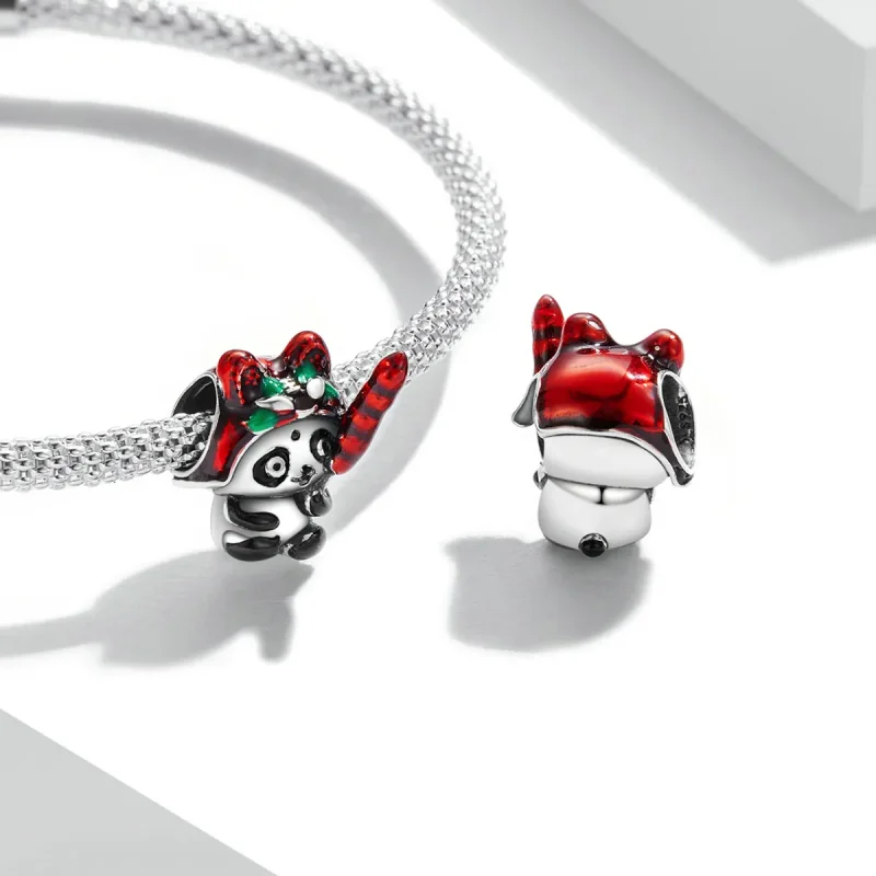 (bilde for) Pandora Style Panda med Tiger Hat Charm - SCC2105 - Vis 4