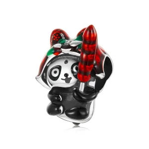 (bilde for) Pandora Style Panda med Tiger Hat Charm - SCC2105