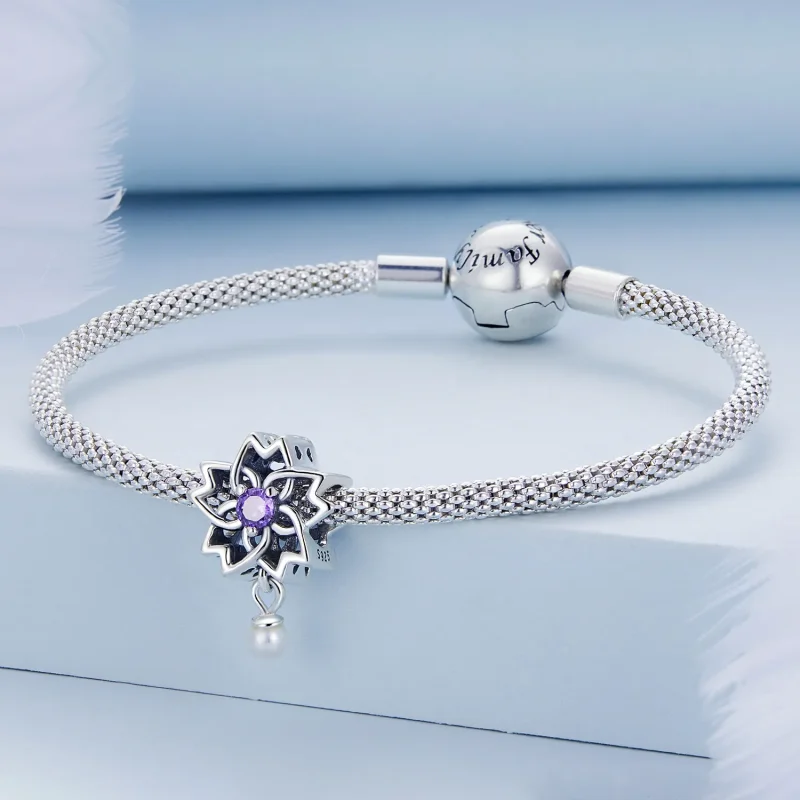 (bilde for) Pandora Style Pearl Streamer Charm - BSC637 - Vis 3