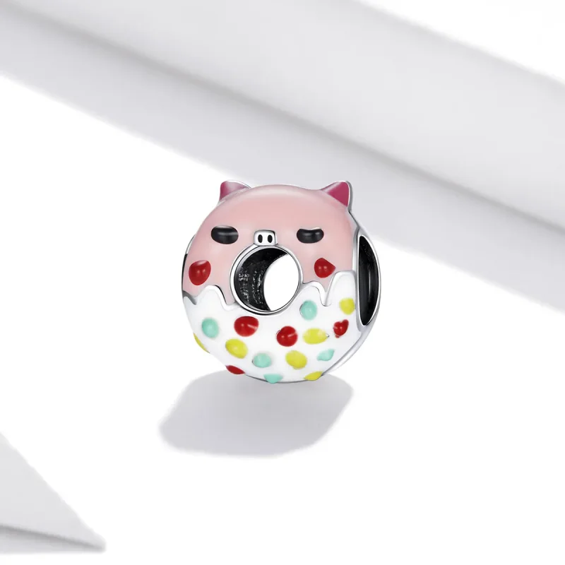(bilde for) Pandora Style Piggy Donuts Charm - SCC1879 - Vis 2