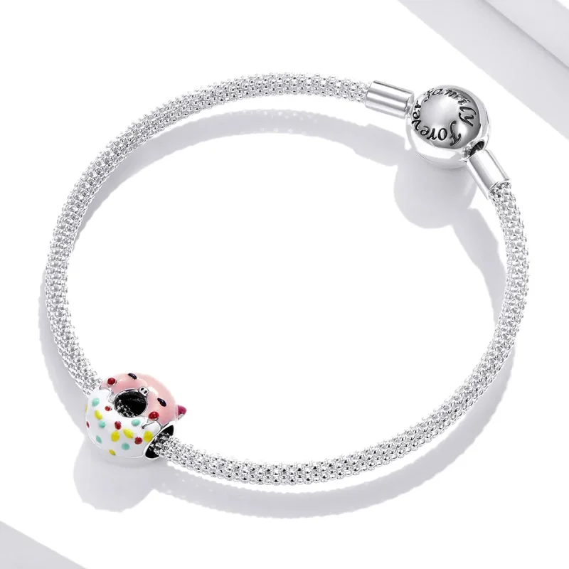 (bilde for) Pandora Style Piggy Donuts Charm - SCC1879 - Vis 3