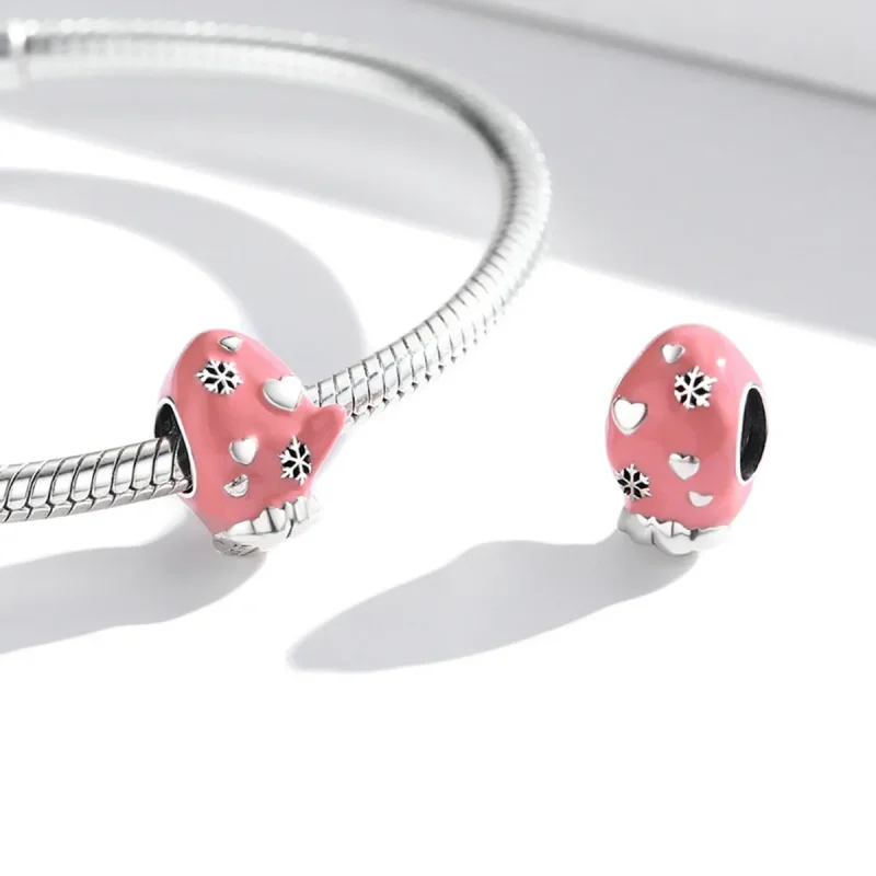 (bilde for) Pandora Style Pink Gloves Charm - SCC2001 - Vis 4