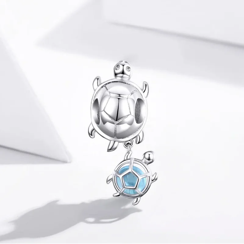 (bilde for) Pandora Style Playful Turtle Charm - BSC332 - Vis 2