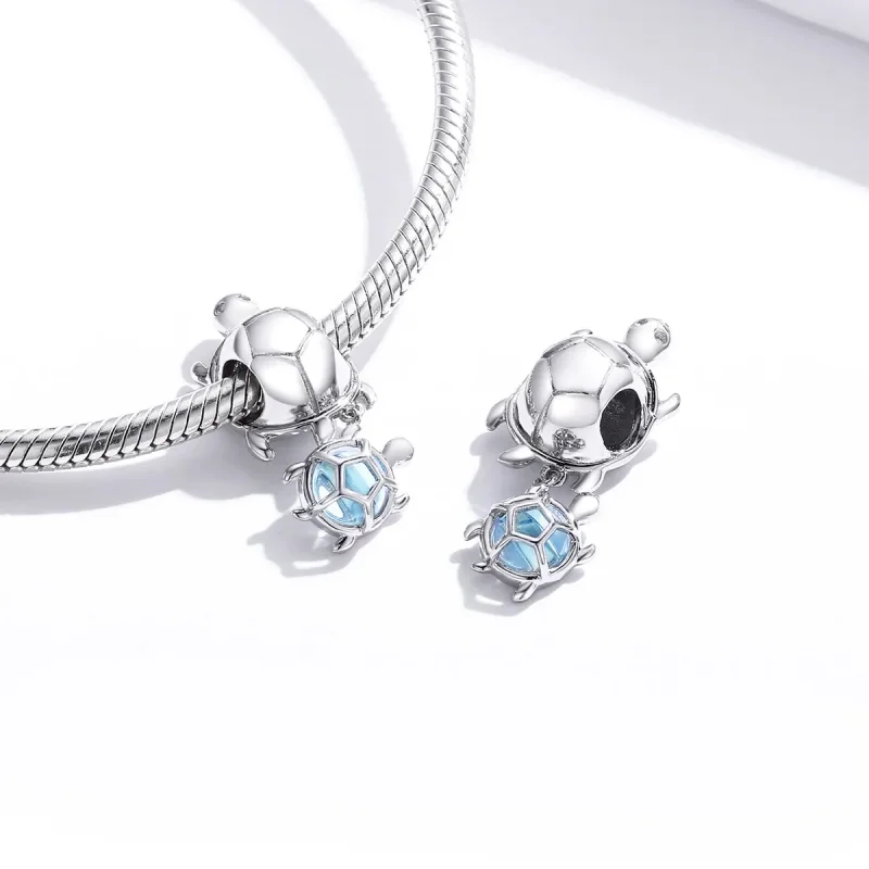 (bilde for) Pandora Style Playful Turtle Charm - BSC332 - Vis 4