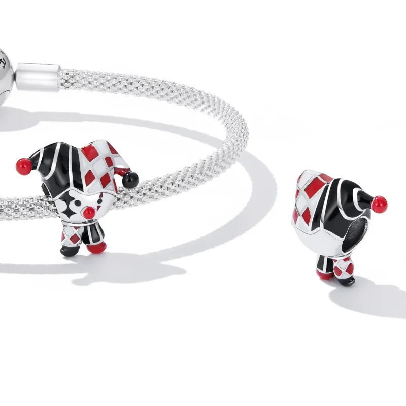 (bilde for) Pandora Style Poker Clown Charm - SCC2237 - Vis 4