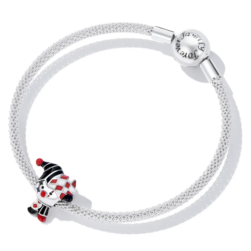 (bilde for) Pandora Style Poker Clown Charm - SCC2237 - Vis 5