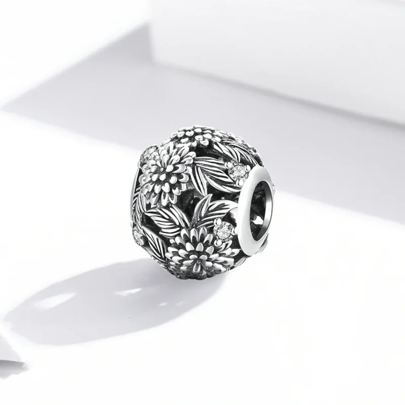 (bilde for) Pandora Style Pregede Blomster Charm - SCC2097 - Vis 2