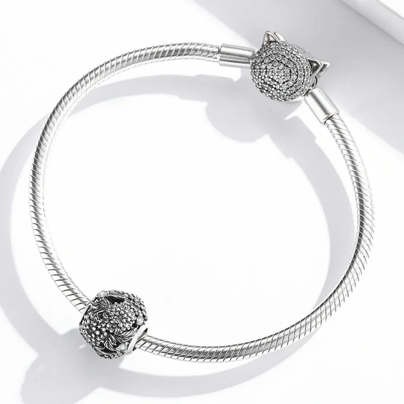 (bilde for) Pandora Style Pregede Blomster Charm - SCC2097 - Vis 3