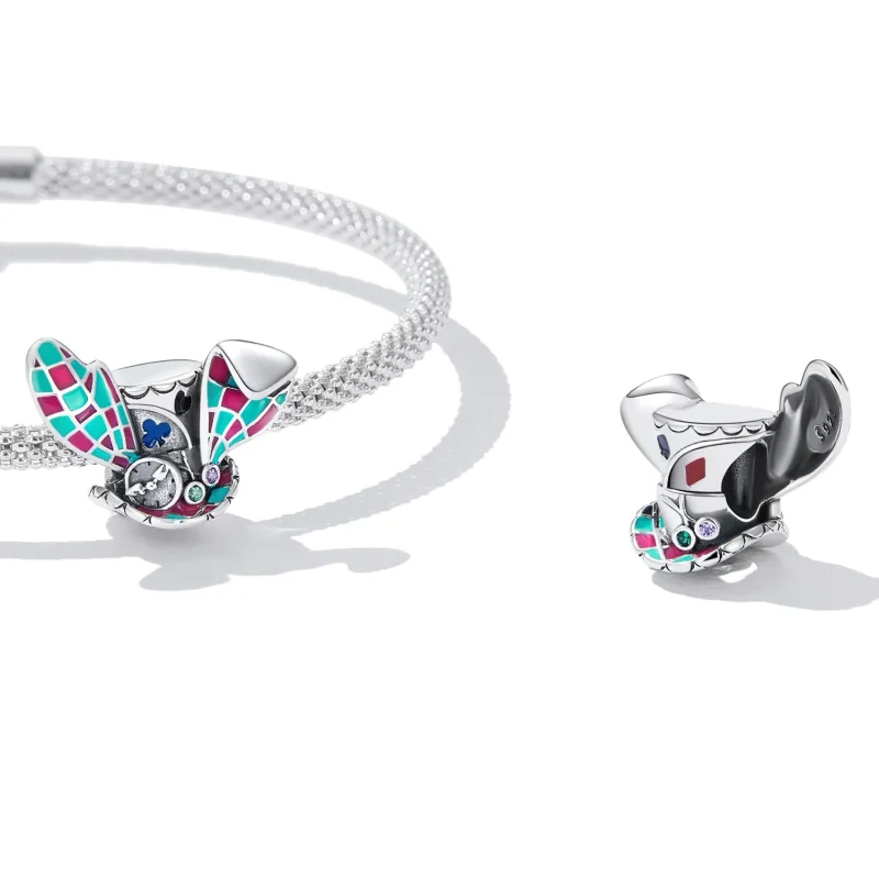 (bilde for) Pandora Style Rabbit Ears Magic Hat Charm - SCC2243 - Vis 4
