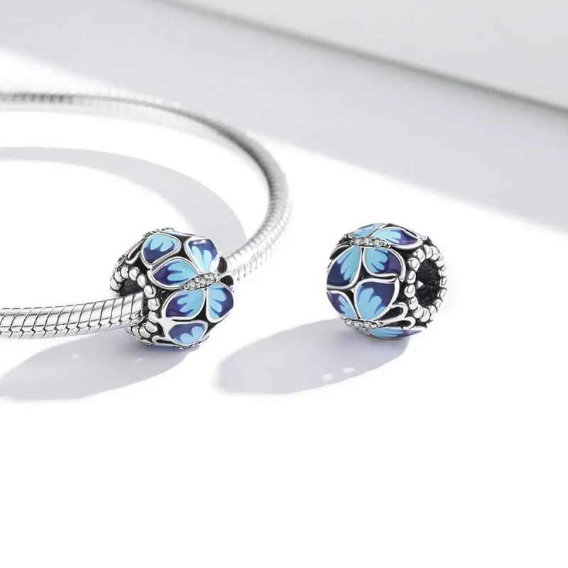 (bilde for) Pandora Style Retro Butterfly Charm - SCC1977 - Vis 4