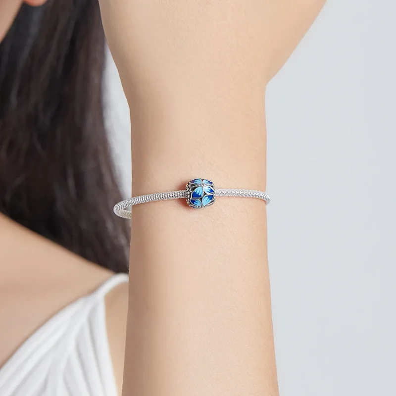 (bilde for) Pandora Style Retro Butterfly Charm - SCC1977 - Vis 5