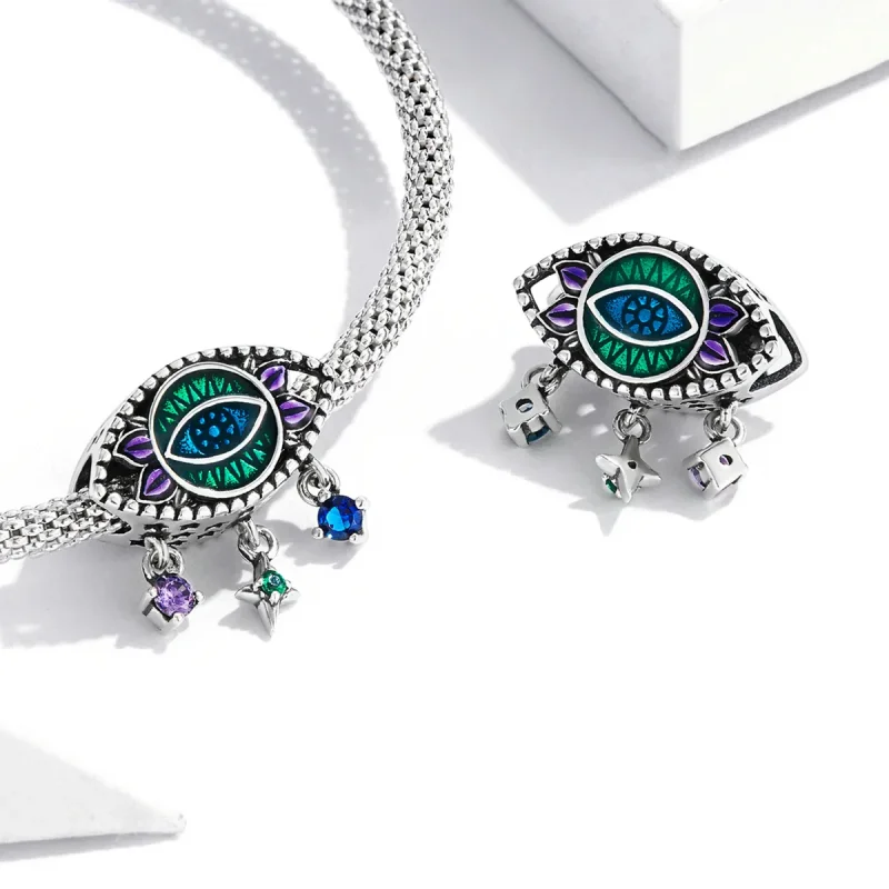 (bilde for) Pandora Style Retro Devil Eye Charm - SCC2162 - Vis 4