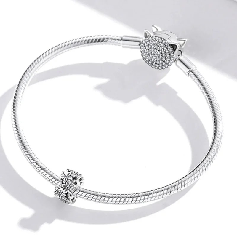 (bilde for) Pandora Style Retro Flowers Charm - SCC1938 - Vis 3