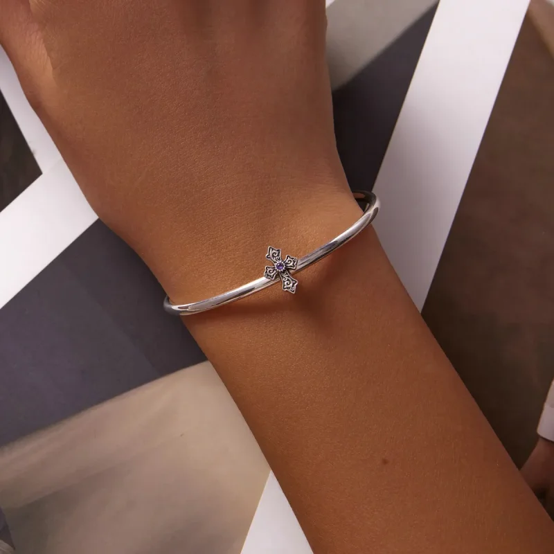 (bilde for) Pandora Style Retro mønster Cross Charm - BSC583 - Vis 5