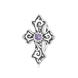 (bilde for) Pandora Style Retro mønster Cross Charm - BSC583
