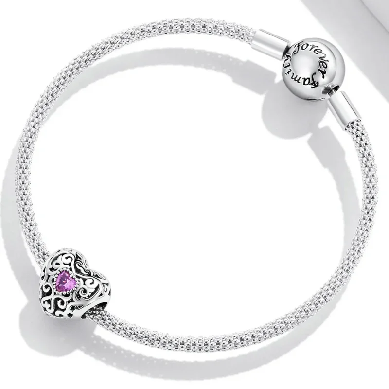 (bilde for) Pandora Style Retro Pattern Love Charm - SCC2136 - Vis 3