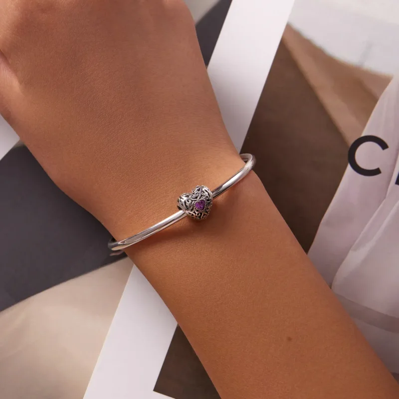 (bilde for) Pandora Style Retro Pattern Love Charm - SCC2136 - Vis 5