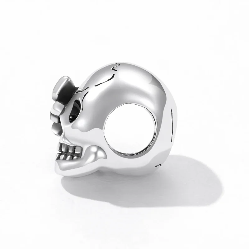 (bilde for) Pandora Style Retro Skull Charm - SCC2232 - Vis 3
