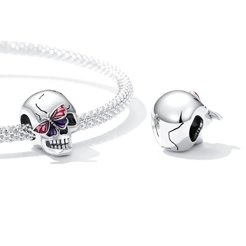 (bilde for) Pandora Style Retro Skull Charm - SCC2232 - Vis 4