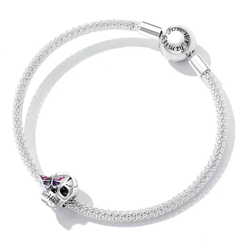 (bilde for) Pandora Style Retro Skull Charm - SCC2232 - Vis 5