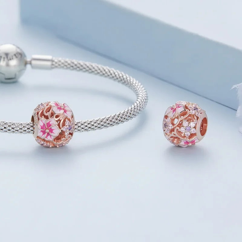 (bilde for) Pandora Style Rosa Sakura Charm - BSC643 - Vis 5