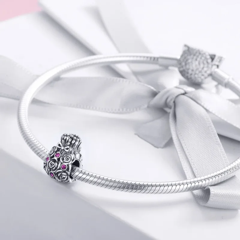 (bilde for) Pandora Style Rose Bag Charm - SCC962 - Vis 3